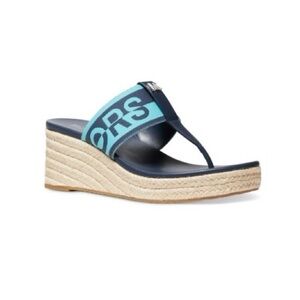 LIKE NEW Michael Kors Verity Wedge Navy Sandals